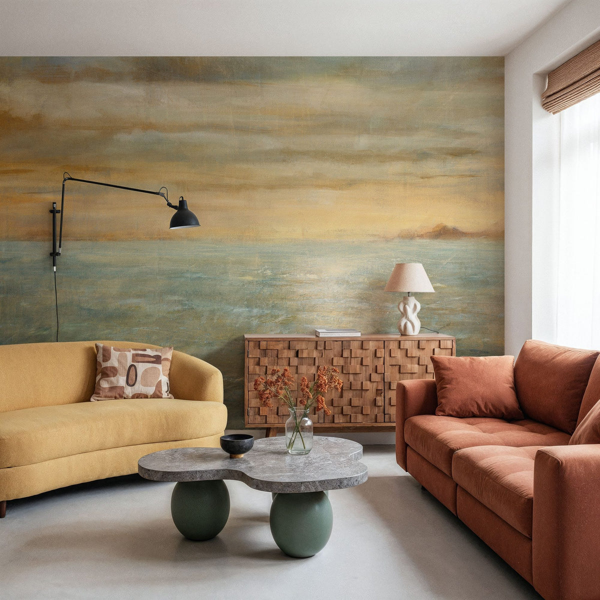Serene Sea Mural Wallpaper - room preview 06