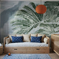 High Grunge Leaves Mural Wallpaper - room preview 06