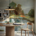 River and Clouds Mural Wallpaper - room preview 06