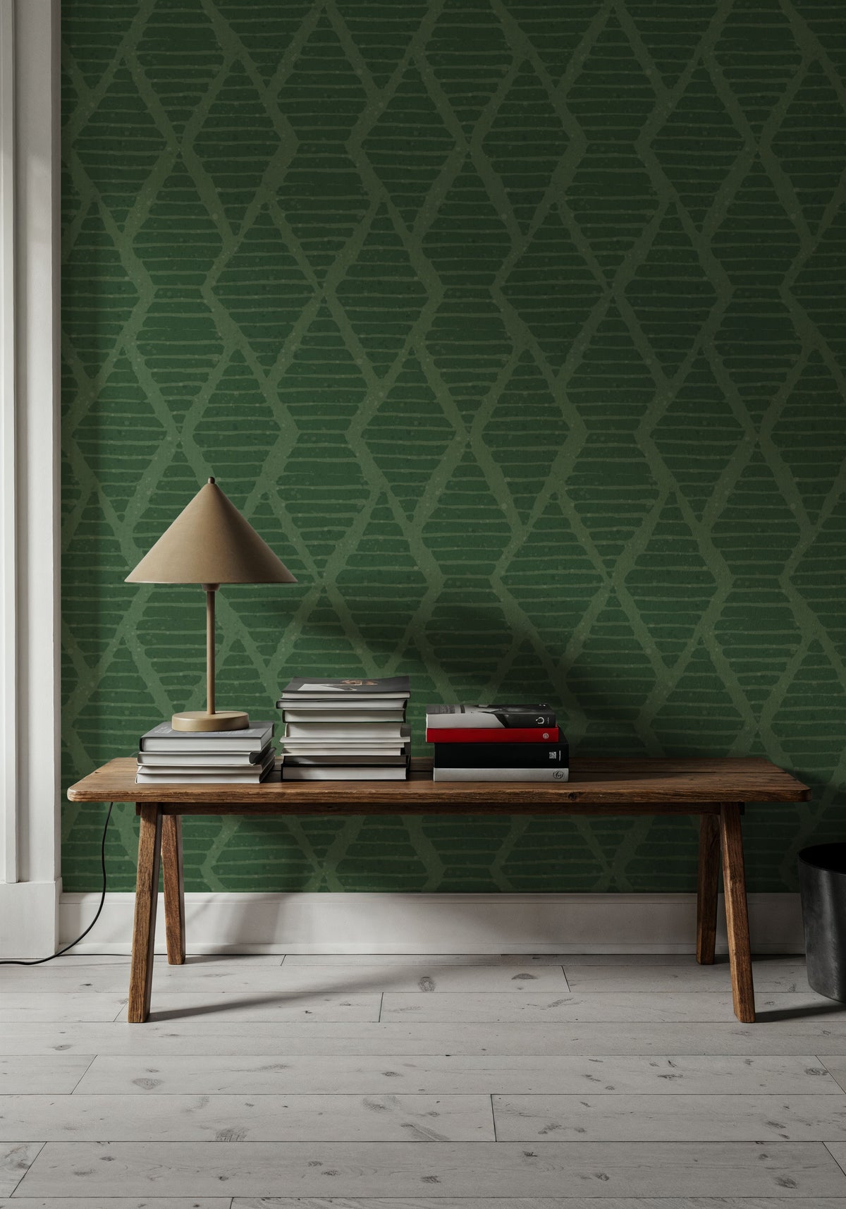 Harvest Time Green Mural Wallpaper - room preview 06