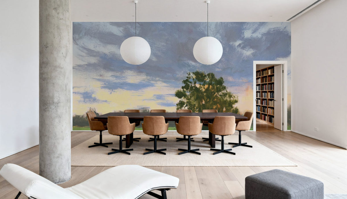 Tree At Sunset Mural Wallpaper - room preview 06