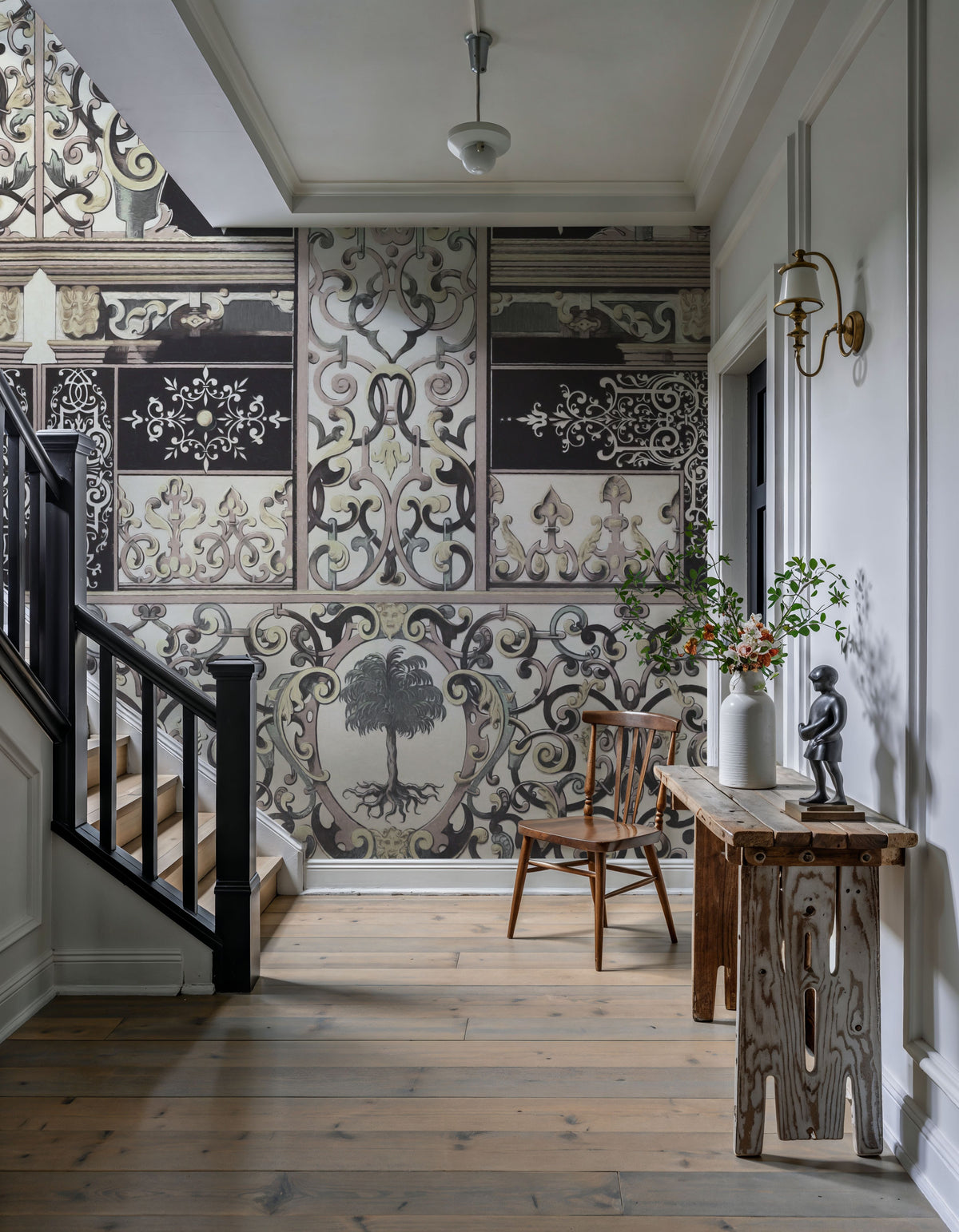German Renaissance, Yellow Contrast Mural Wallpaper - room preview 06