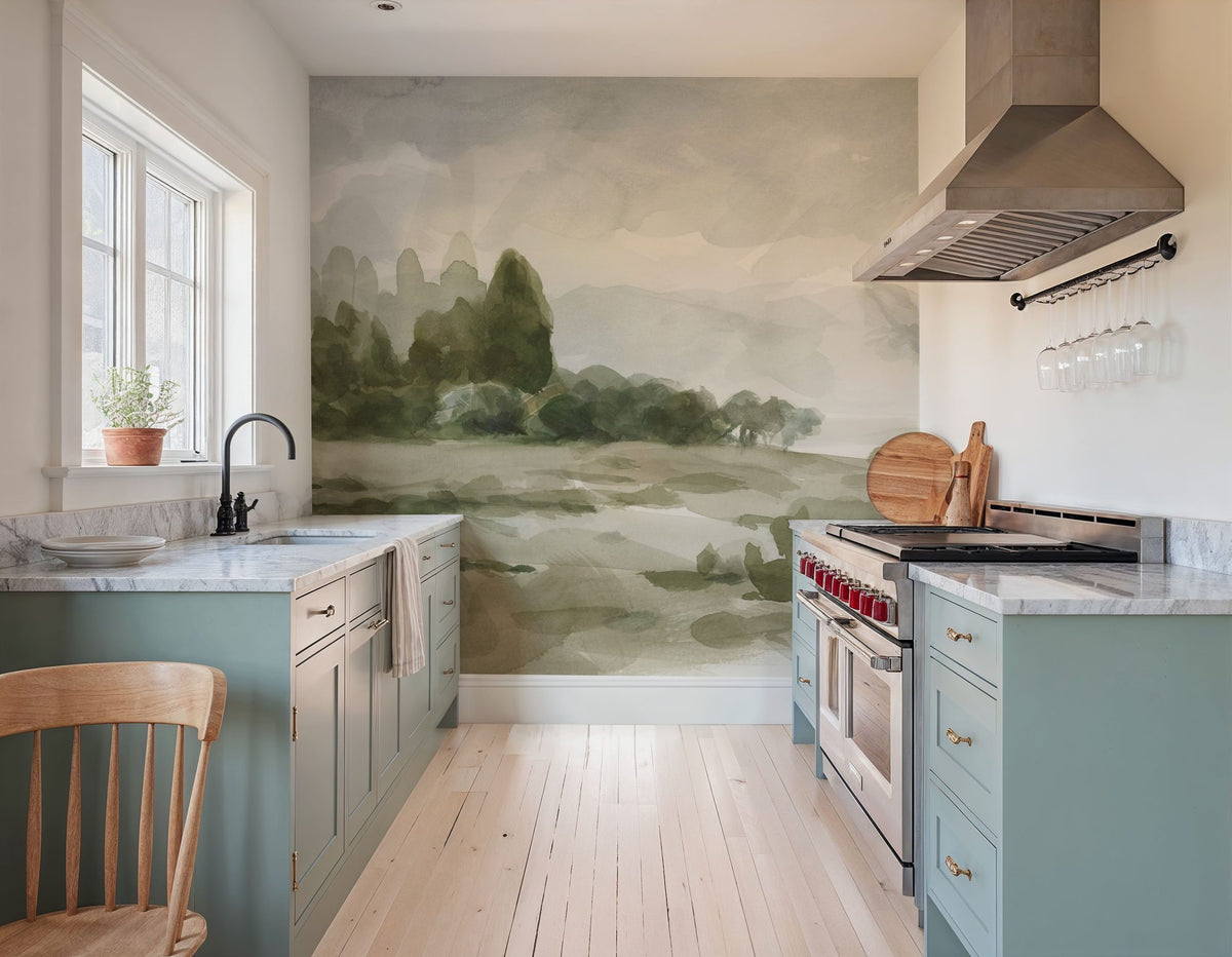 Path to the Mountain Mural Wallpaper - room preview 06