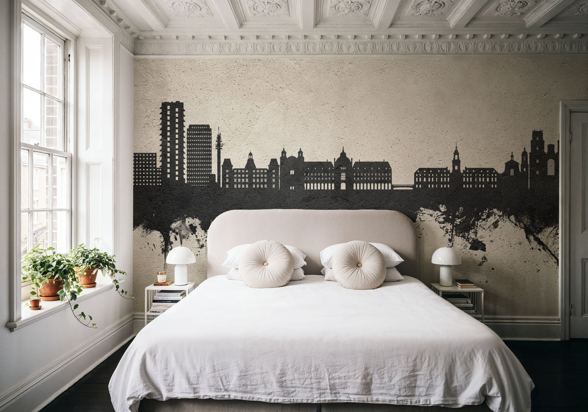 Rennes France Skyline Concrete Mural Wallpaper - room preview 06
