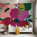 Pretty Florals III Mural Wallpaper - room preview 06