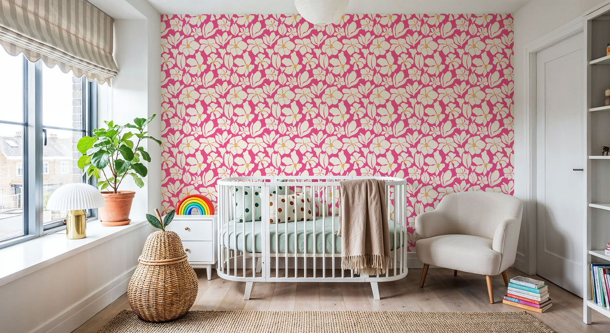 Flower Market Pattern Mural Wallpaper - room preview 06