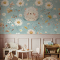 Hedgehog Flowers Mural Wallpaper - room preview 06