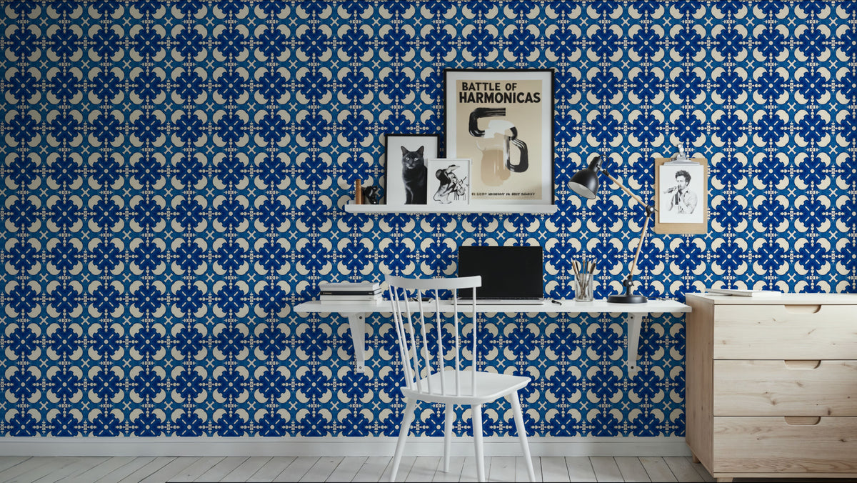 Nara Man in the Moon Mural Wallpaper - room preview 06
