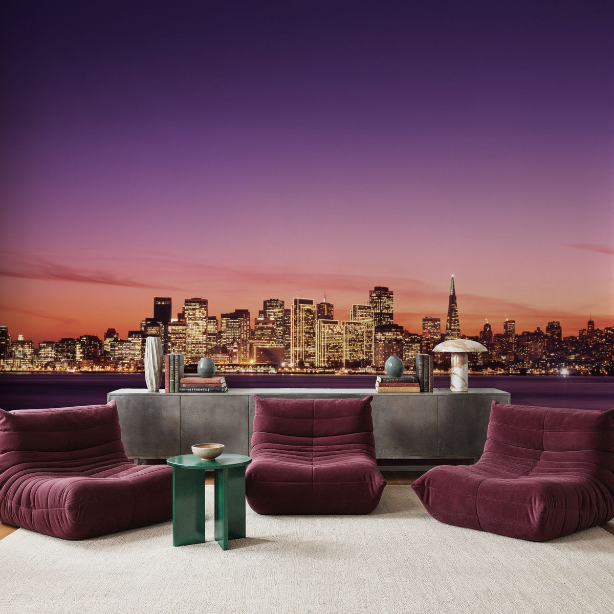 Metropolitan Twilight Mural Wallpaper - room preview 06