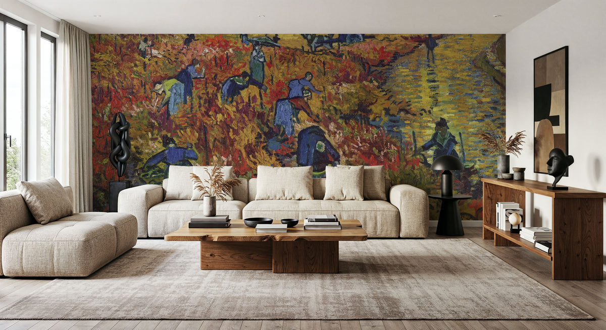 The Red Vineyard Mural Wallpaper - room preview 06