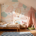 Hot Air Ballon Clouds Mural Wallpaper - room preview 06