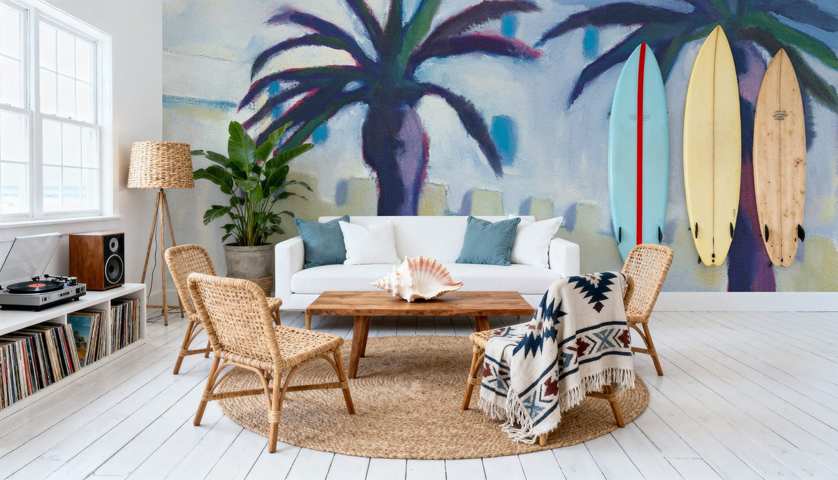 Palm Trees and Rugs Mural Wallpaper - room preview 06