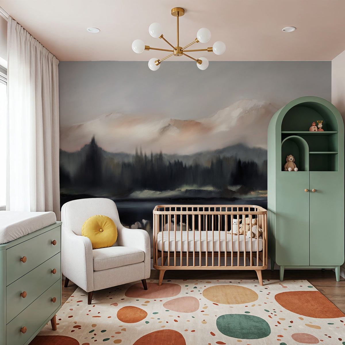 Dusklight Blossoms Mural Wallpaper - room preview 06