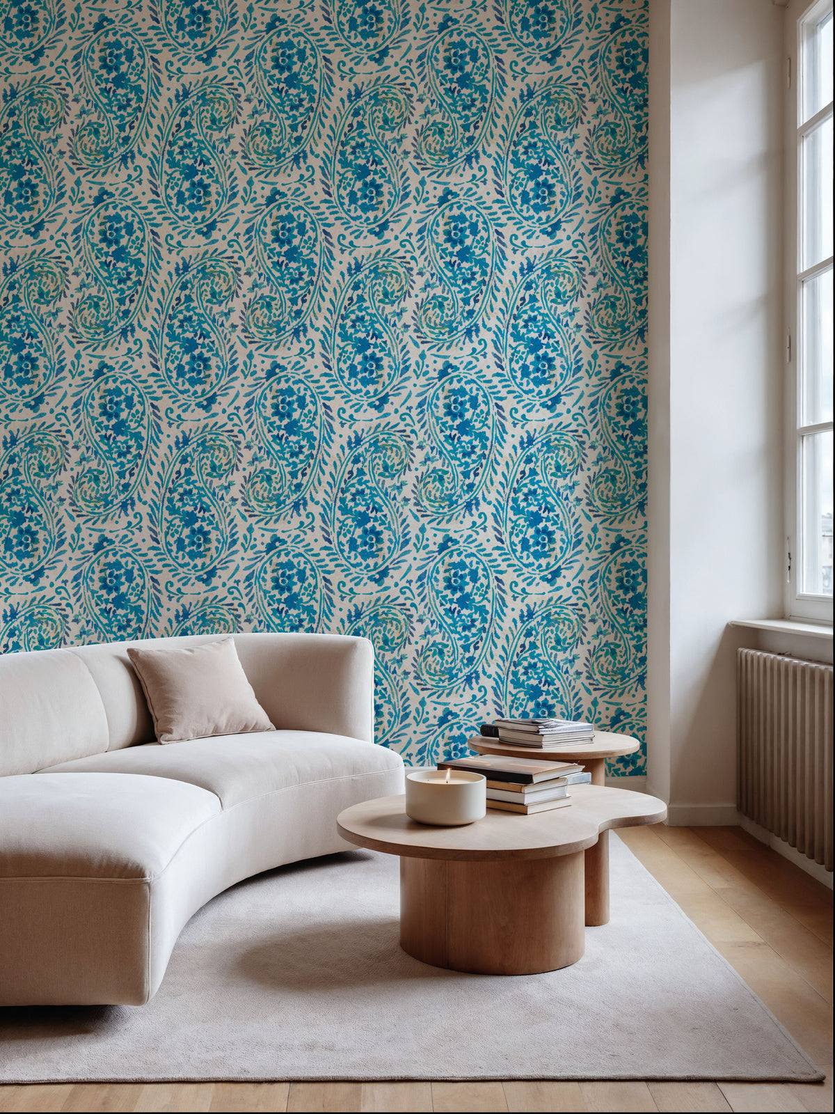 Rustic Floral Mural Wallpaper - room preview 06