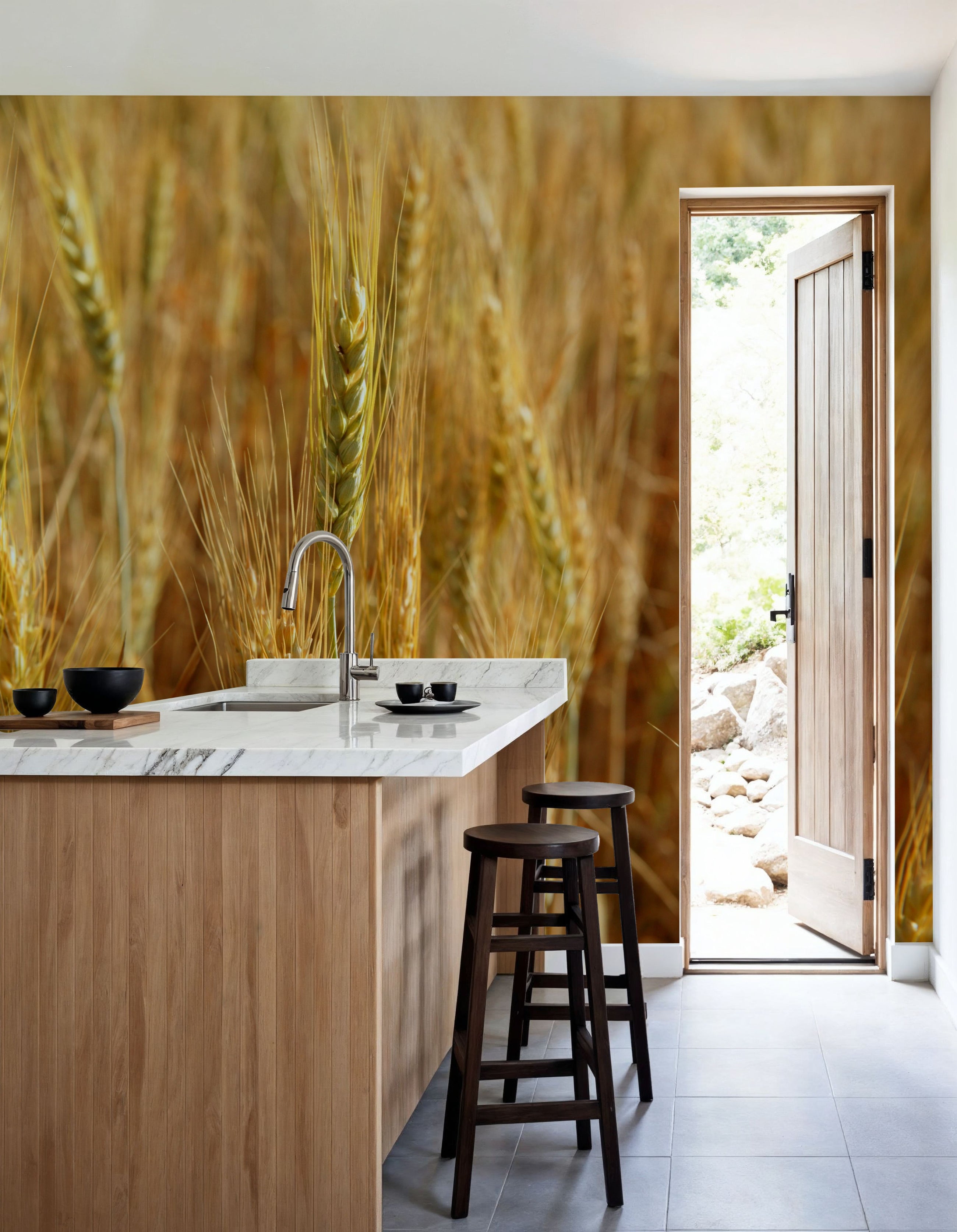 Amber Grain Mural Wallpaper