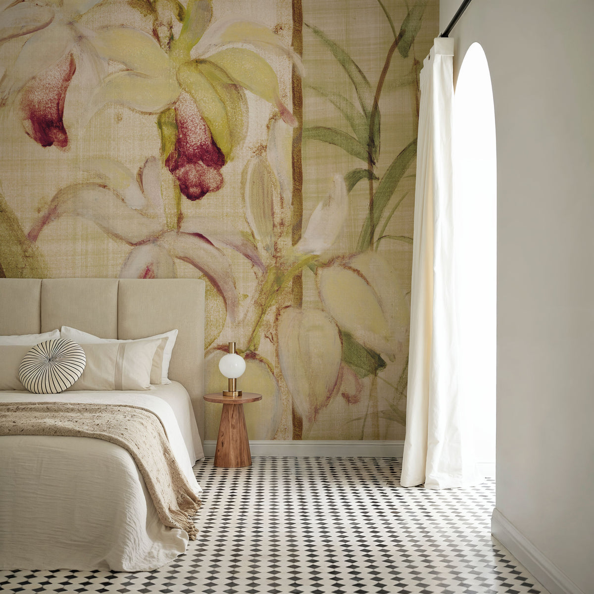 Orchids Cropped II Mural Wallpaper - room preview 06