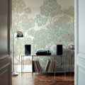Overleaf Woodland, Light Green Mural Wallpaper - room preview 06