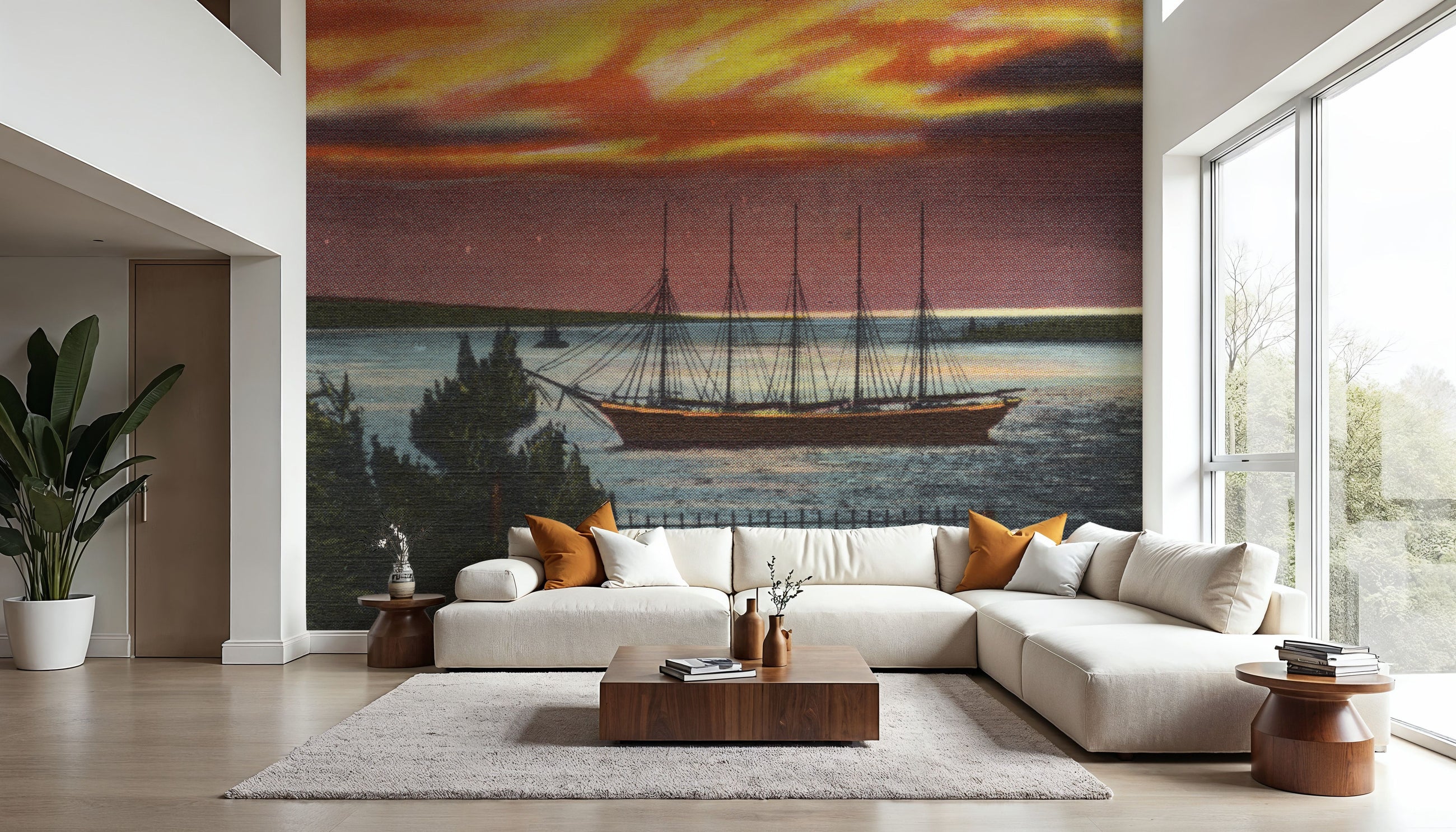 Greetings From a Ship Mural Wallpaper