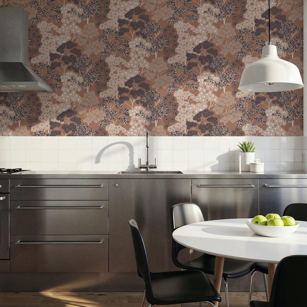 Overleaf Woodland Pattern, Fudge Mural Wallpaper - room preview 06