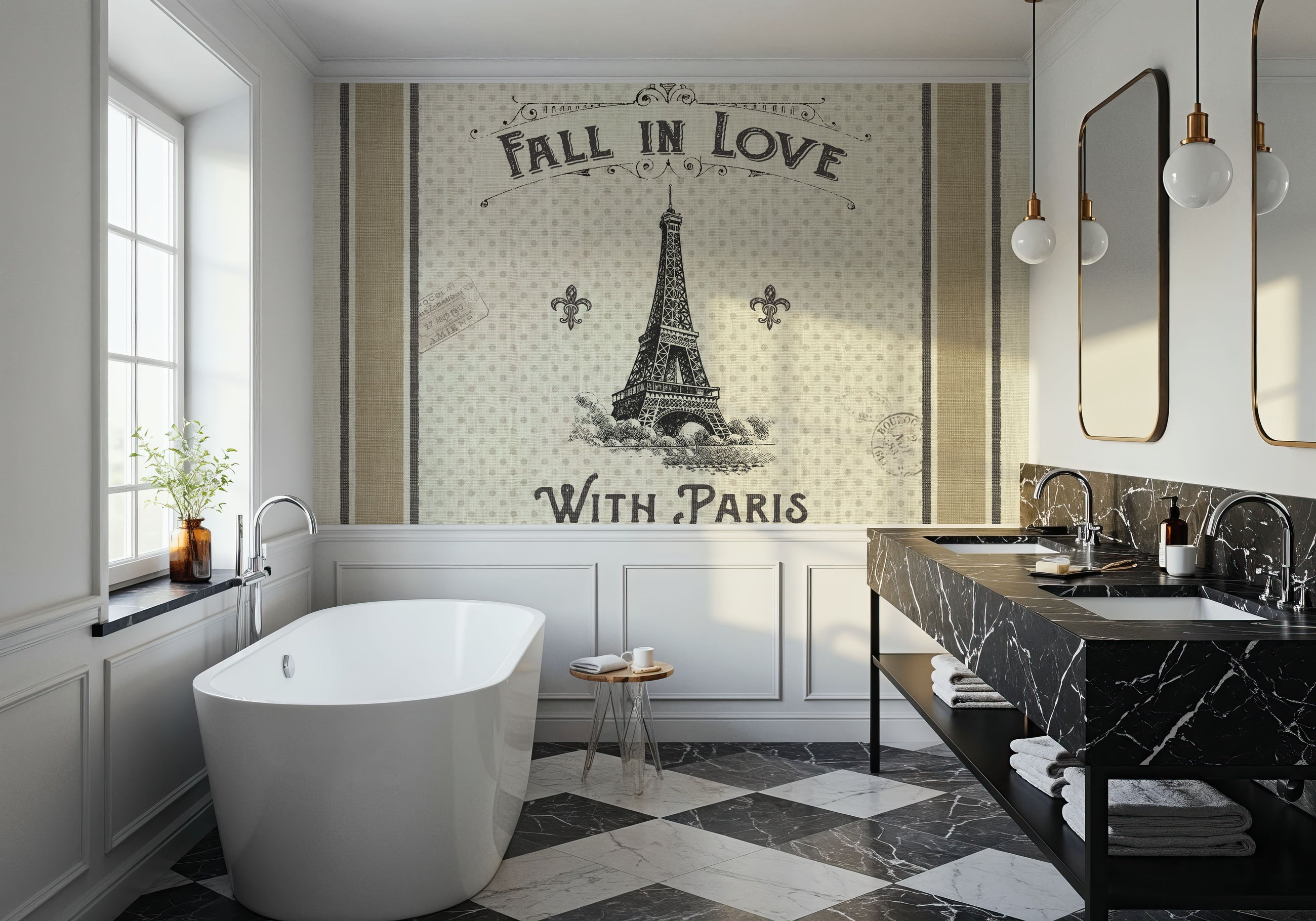 Paris Love Mural Wallpaper