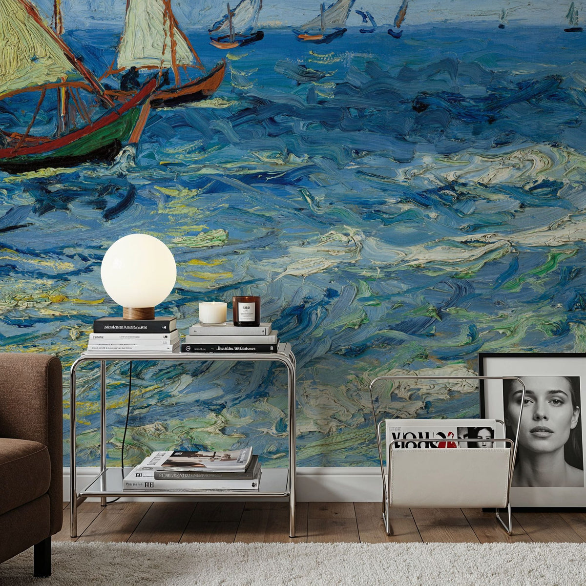 Seascape At Saintes-Maries Mural Wallpaper - room preview 06
