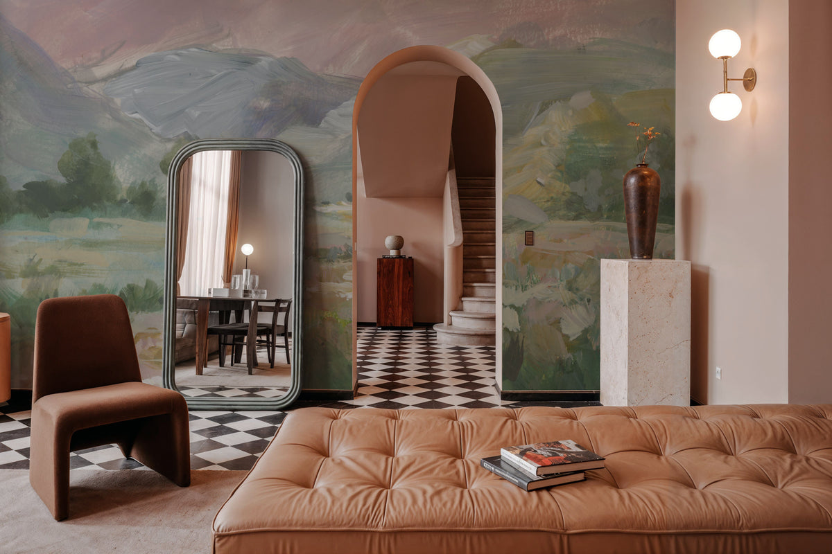 Field of Pink Flowers Mural Wallpaper - room preview 06