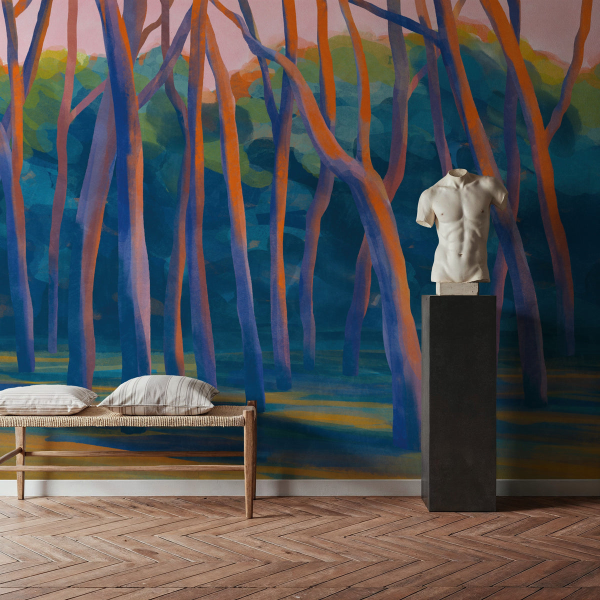 Dune Forest, Orange Mural Wallpaper - room preview 06