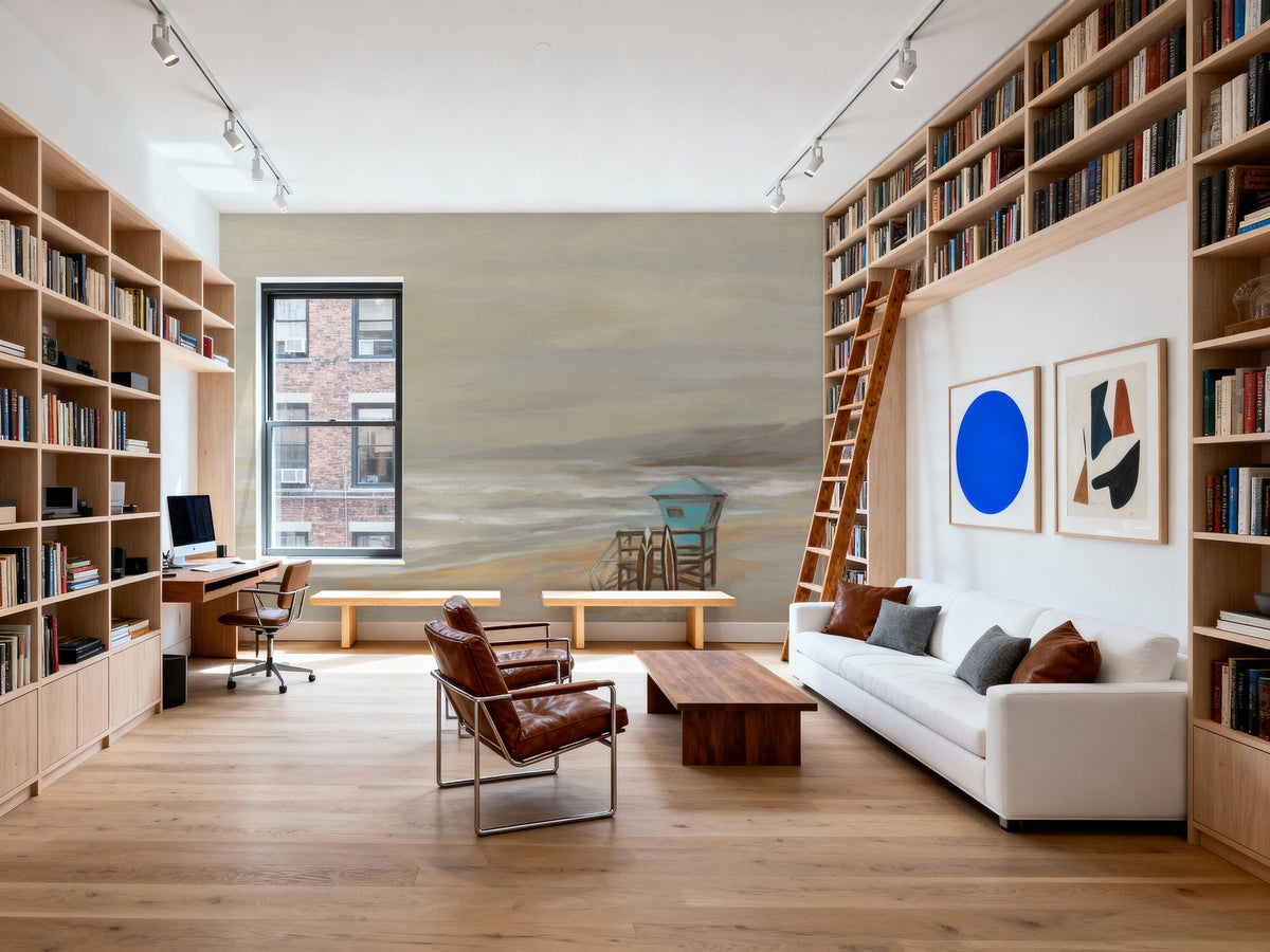 Early Morning Beach Mural Wallpaper - room preview 06