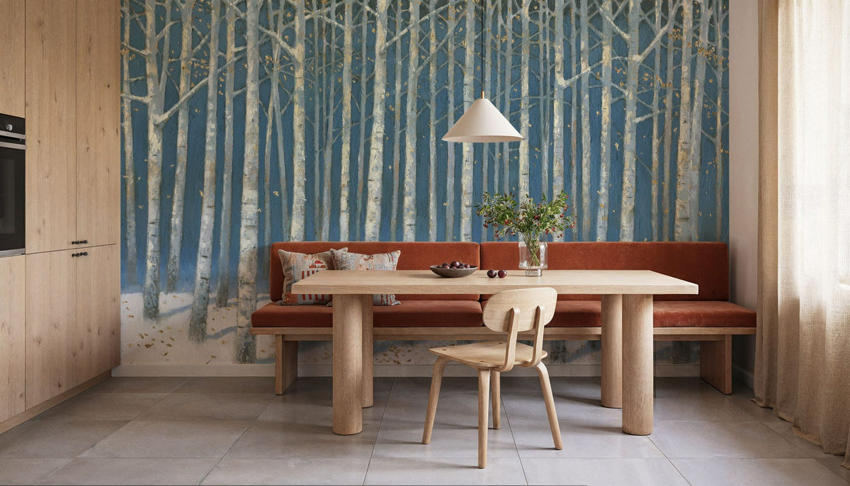 Shimmering Birches Mural Wallpaper - room preview 06