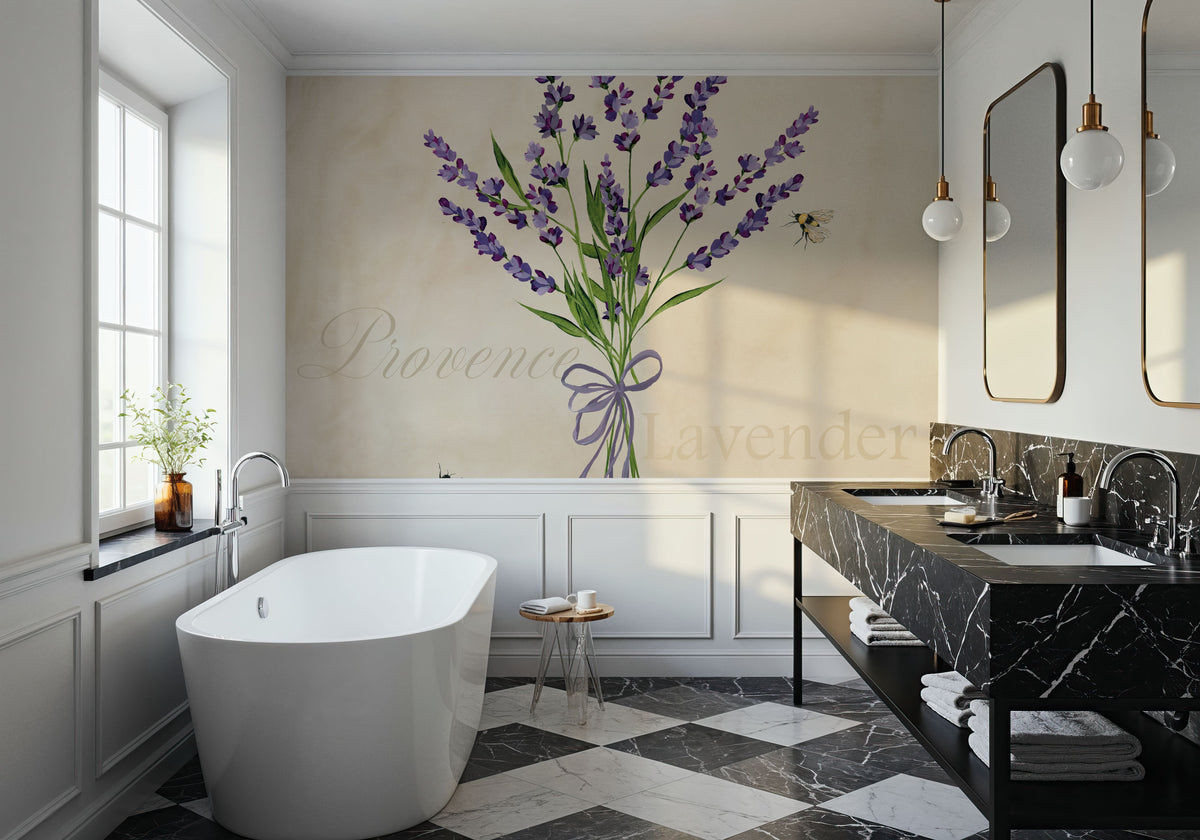Lavender Bliss I Mural Wallpaper - room preview 06