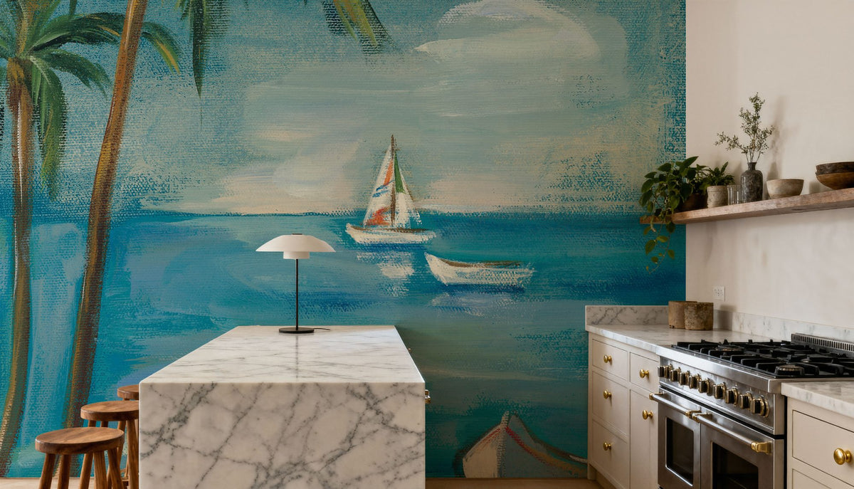 Turquoise Bay I Mural Wallpaper - room preview 06