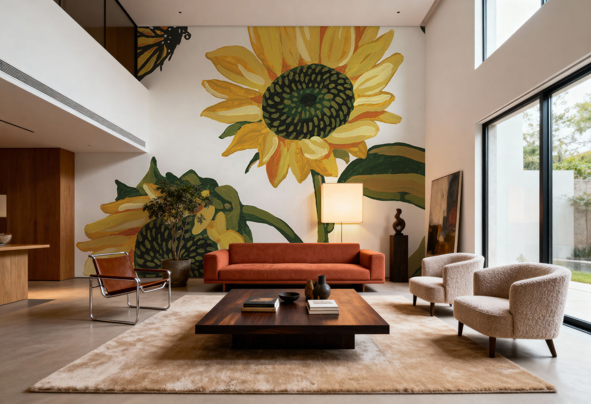 September Sunflowers II Mural Wallpaper - room preview 06