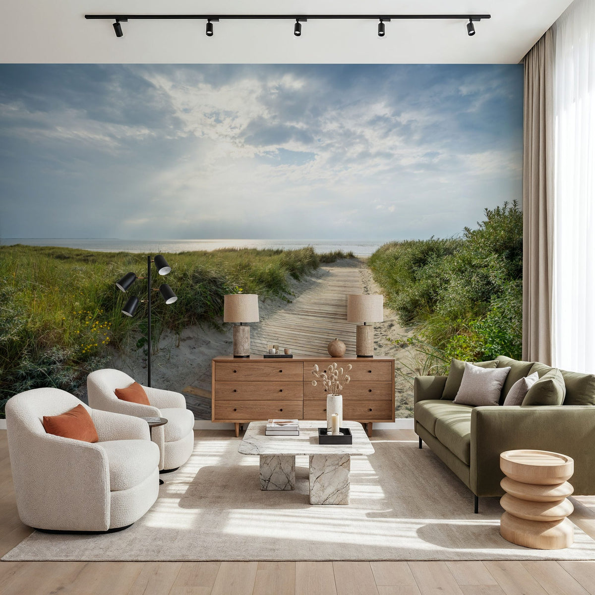 Day At the Beach Mural Wallpaper - room preview 06