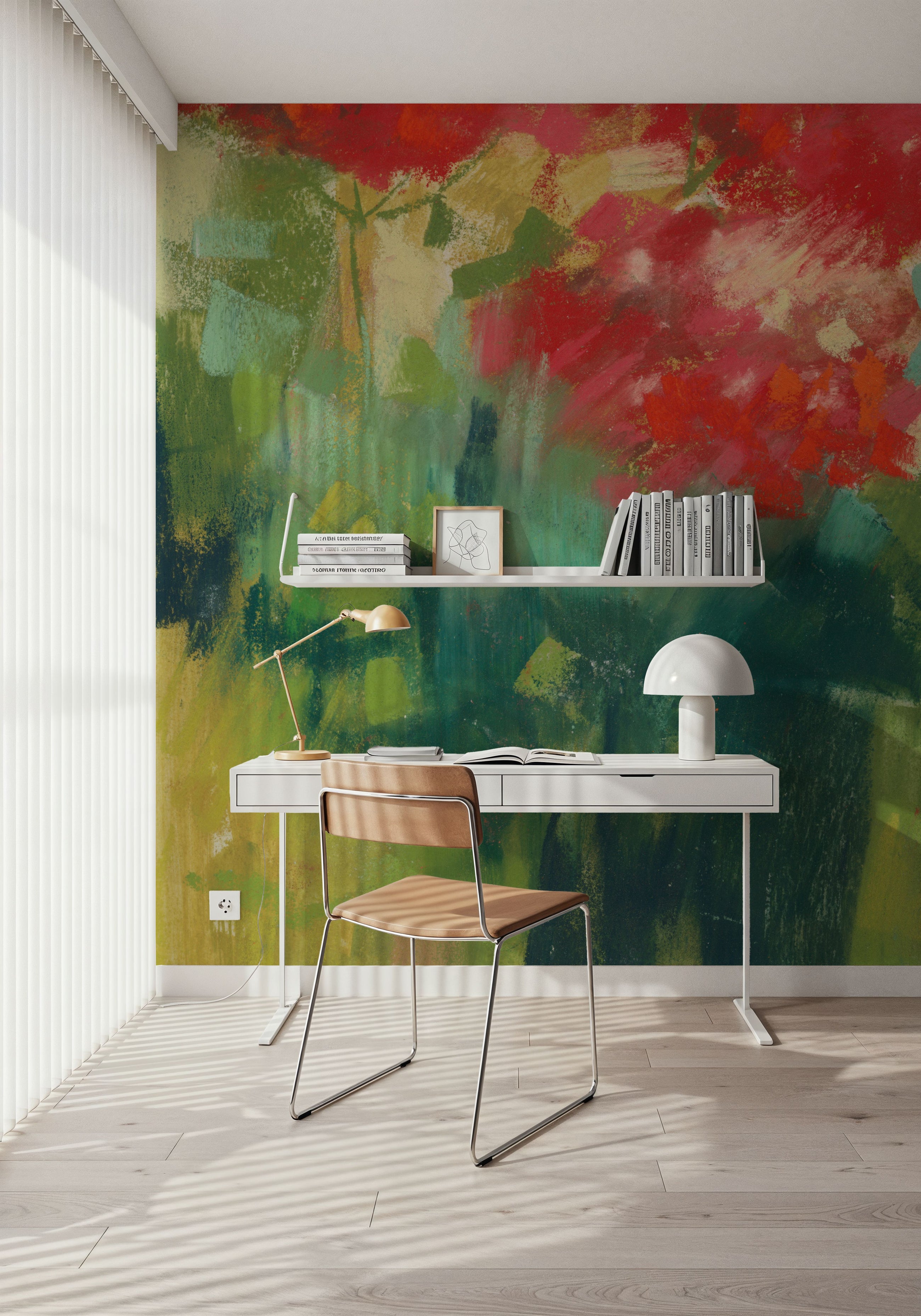 Abstract Floral Mural Wallpaper