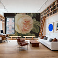Heirloom Pink Rose Mural Wallpaper - room preview 06