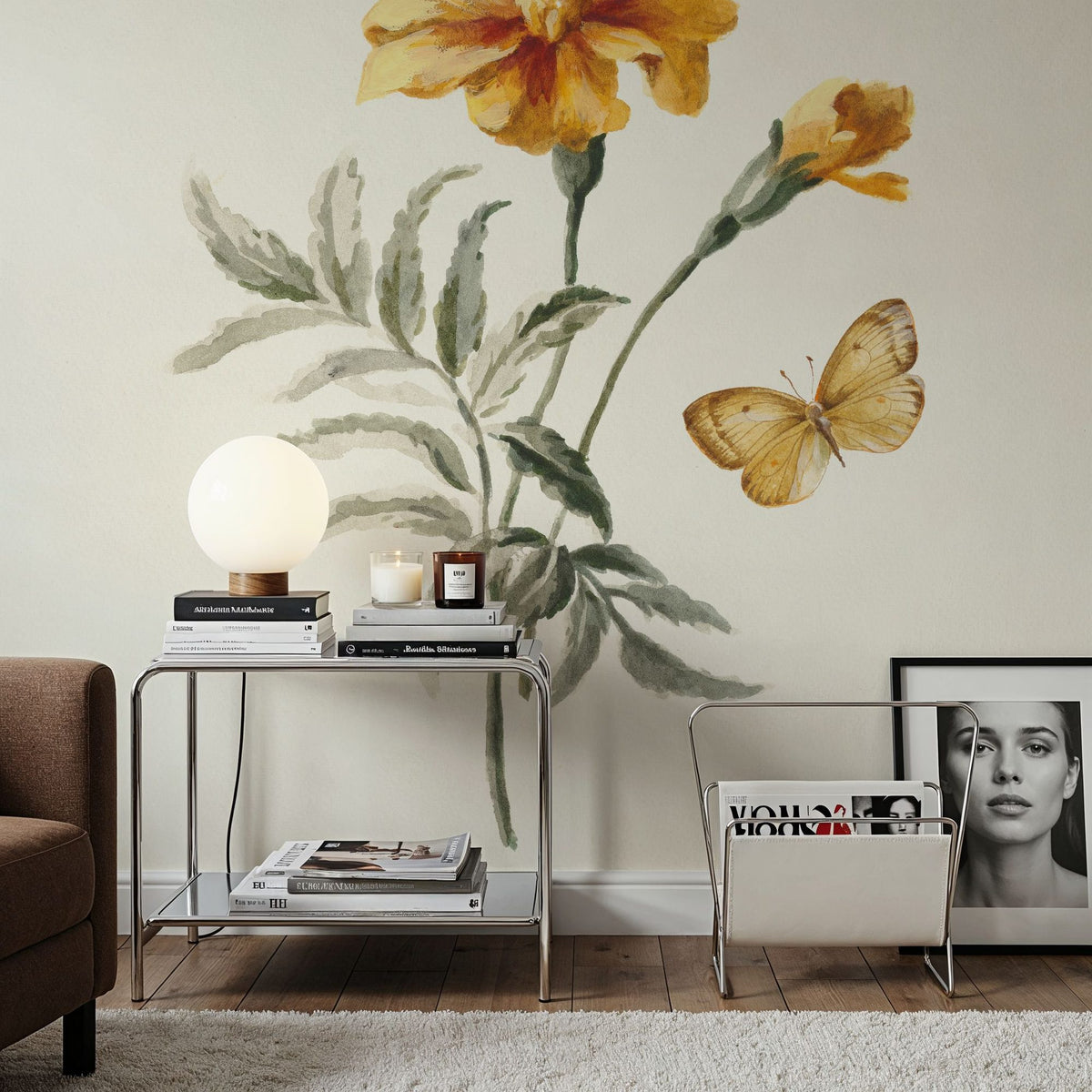 Autumn Marigold II Mural Wallpaper - room preview 06