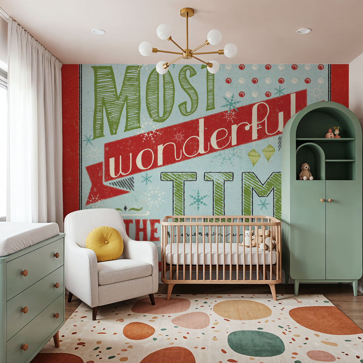 Holiday Talk Light I Mural Wallpaper - room preview 06