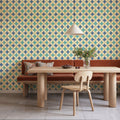 Starcircle Blue Mural Wallpaper - room preview 06