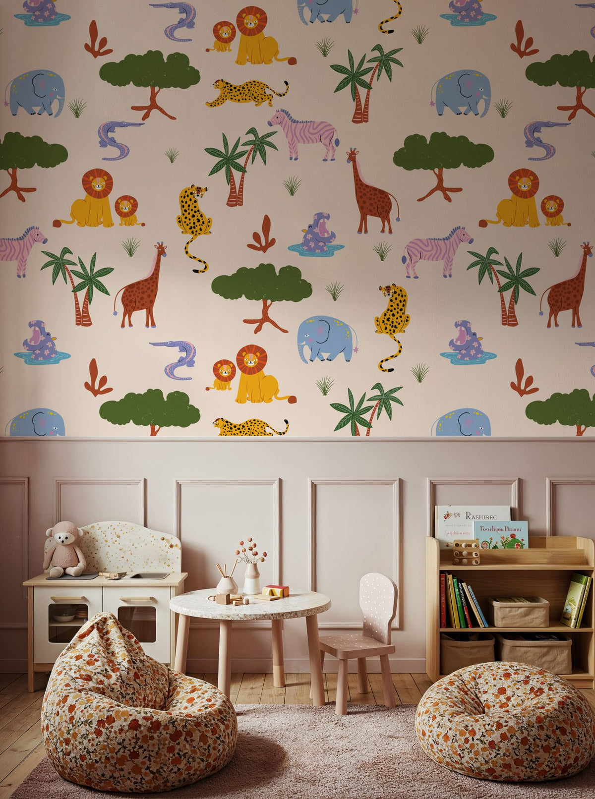 Dwellpaper Funky Safari Pattern Mural Wallpaper image 6