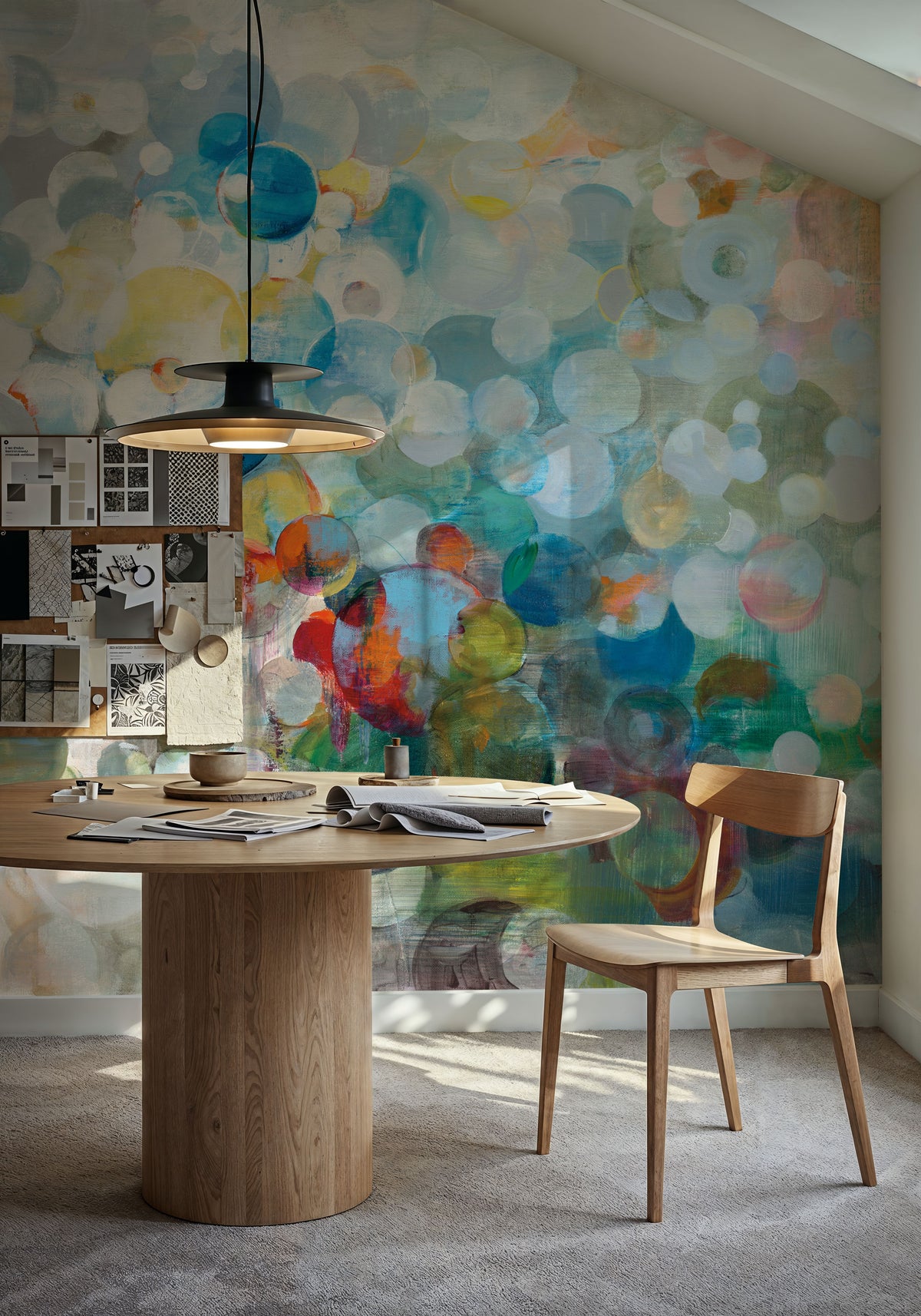 Dot Loop Mural Wallpaper - room preview 06