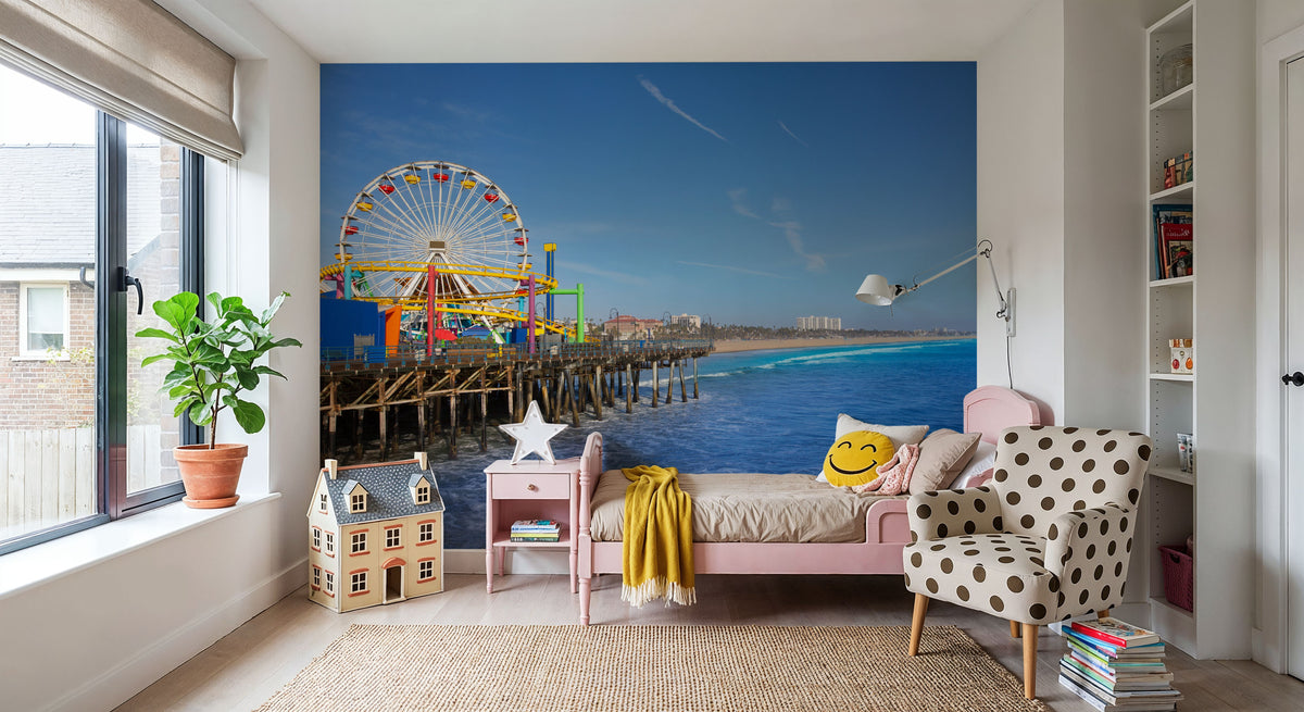 Santa Monica Pier Mural Wallpaper - room preview 06