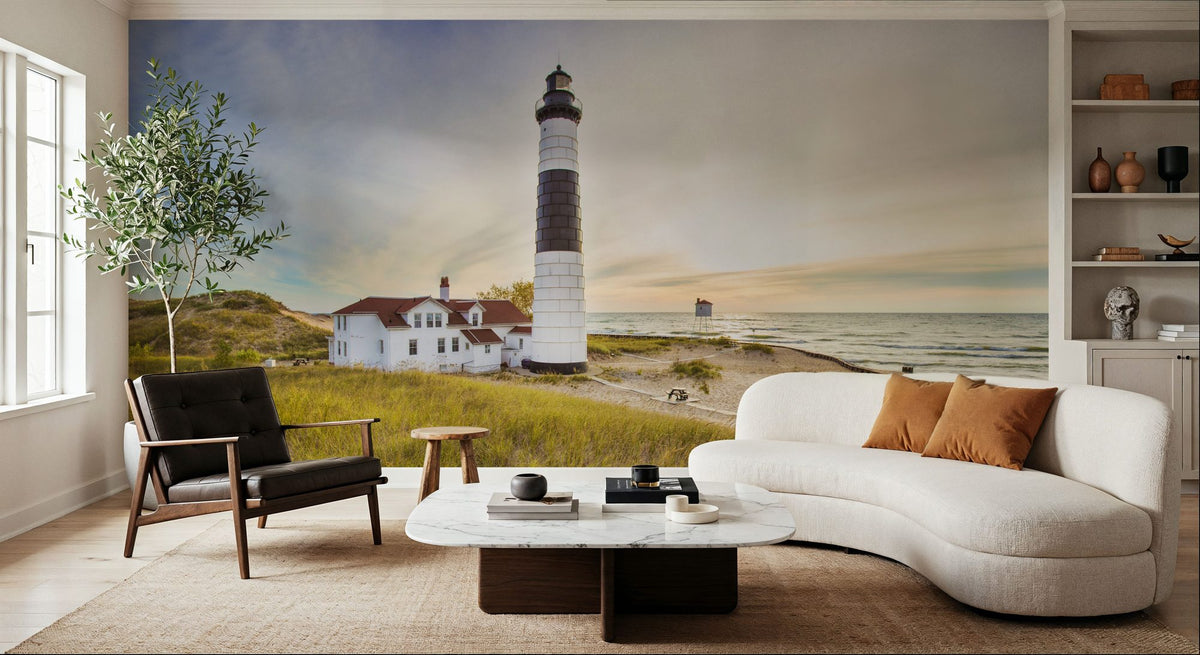 Coastal Lighthouse Beacon Mural Wallpaper - room preview 06