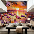 Flamingo Sunset Mural Wallpaper - room preview 06