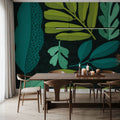 Plant Toss I Mural Wallpaper - room preview 06