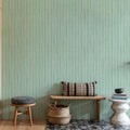 Textured Lines, Mint Mural Wallpaper - room preview 06