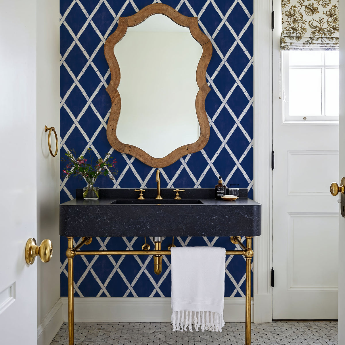 Sino Shapes Blue Mural Wallpaper - room preview 06