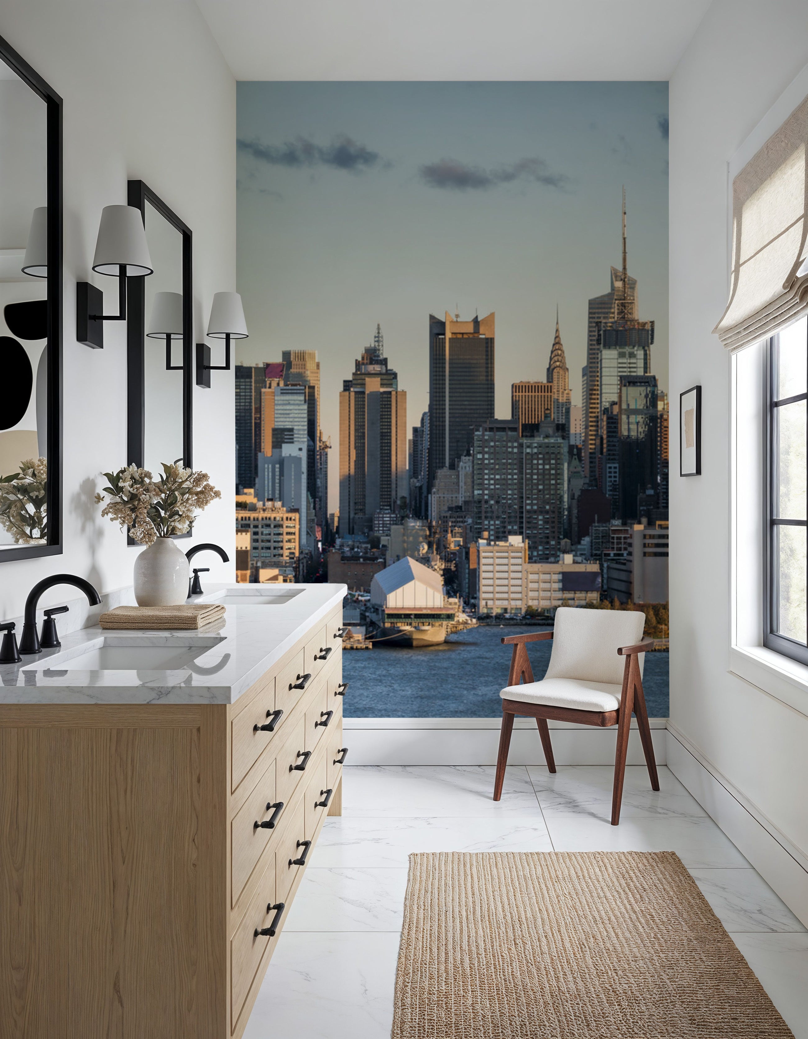 Manhattan Along the Hudson Mural Wallpaper