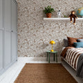 Negative Leaf, Cinnamon Mural Wallpaper - room preview 06