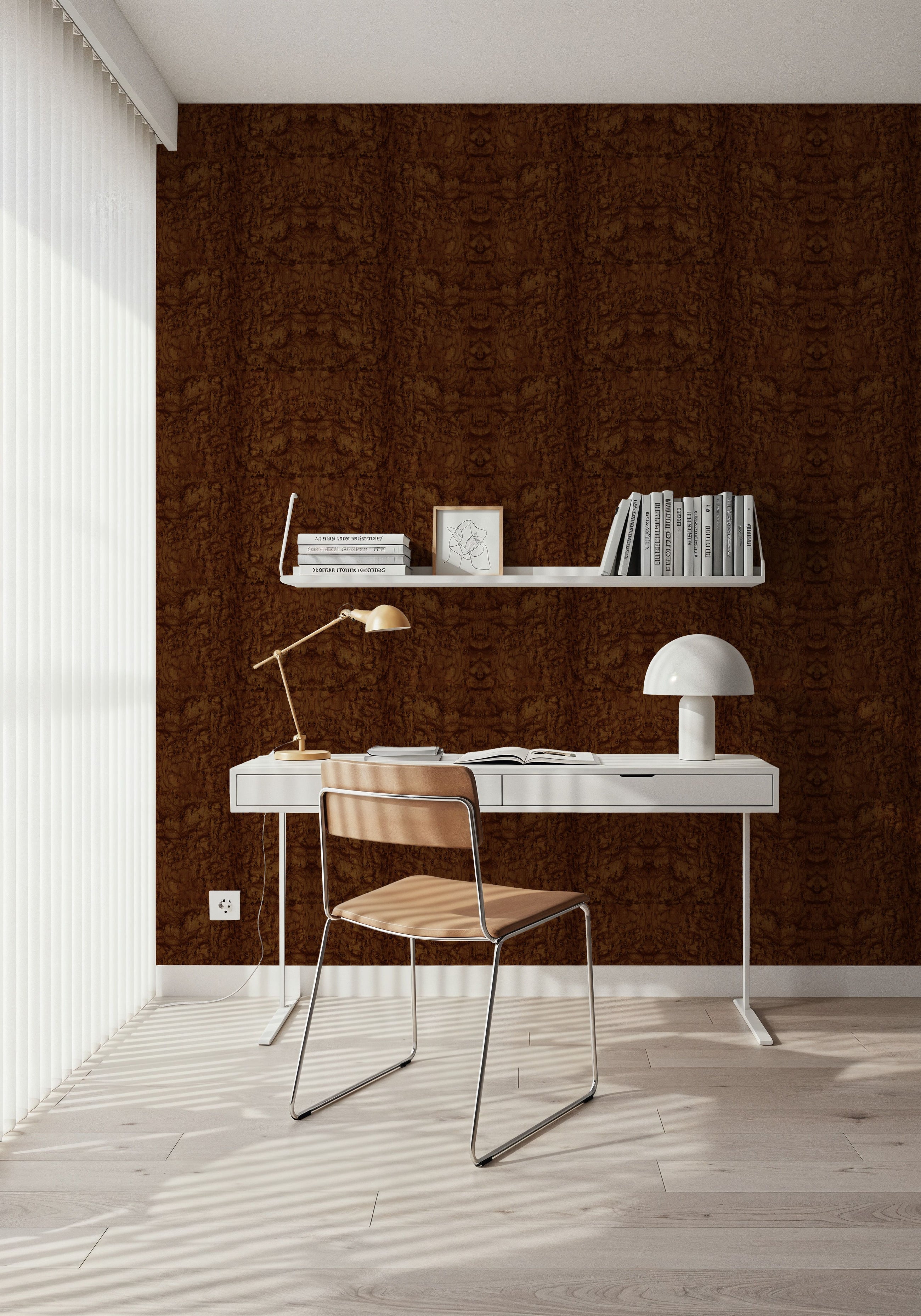Burl Wood, Amber Mural Wallpaper