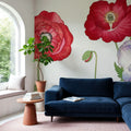 Tanigami Poppy Mural Wallpaper - room preview 06